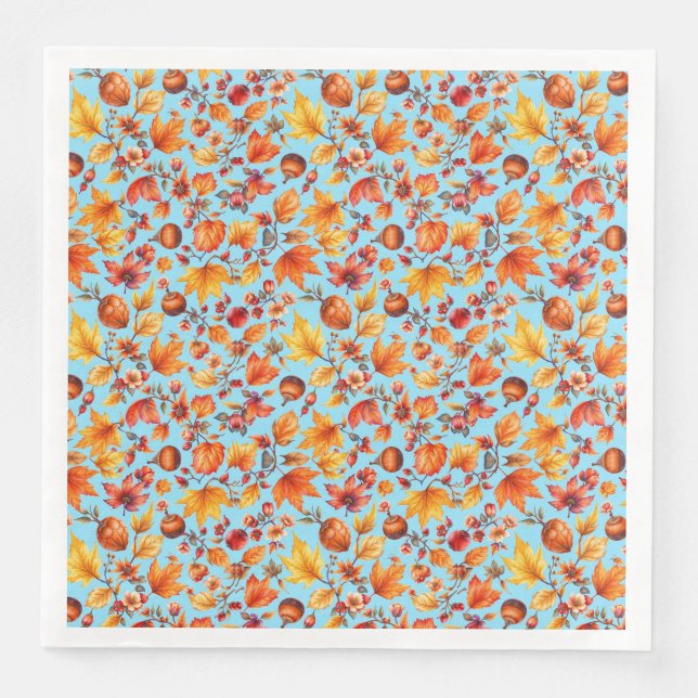 Serviette En Papier L'automne est dans l'air (Devant)