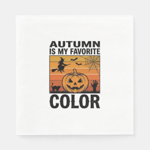 Serviette En Papier L'automne est ma couleur préférée Halloween Citrou