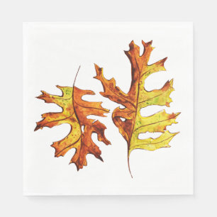 Serviette En Papier L'automne laisse belle nature aquarelle art