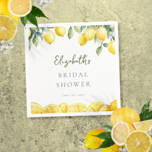 Serviette En Papier Lavage à l'eau Jaune Citron Citrus Shower de Marié