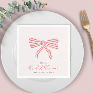 Serviette En Papier Lavage de Mariée Rose Coquette