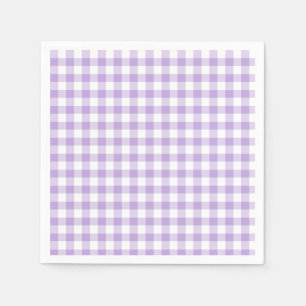 Serviette En Papier Lavande douce En vichy classique