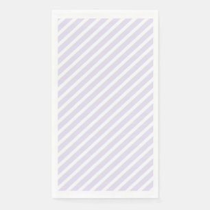 Serviette En Papier Lavande et Motif à diagonale blanche