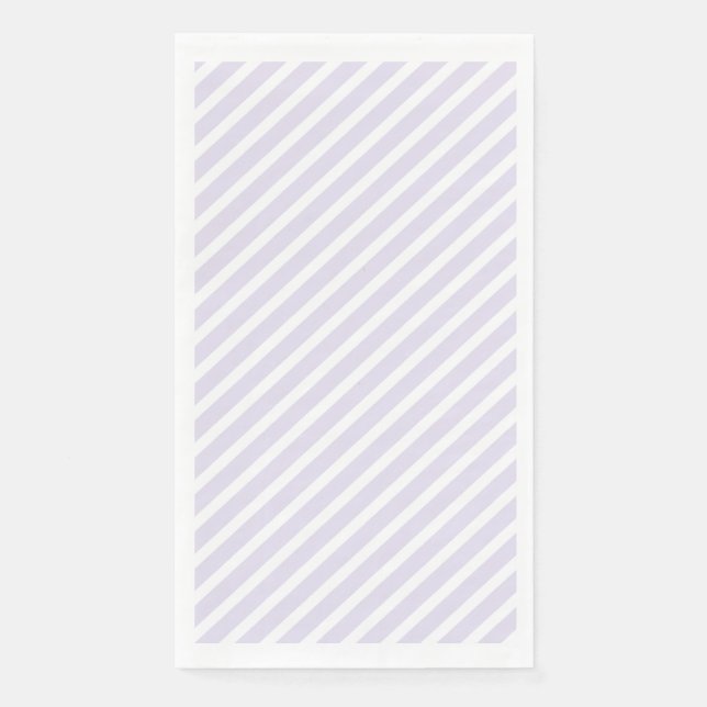 Serviette En Papier Lavande et Motif à diagonale blanche (Devant)