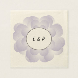 Serviette En Papier Lavande Fleur Coeur