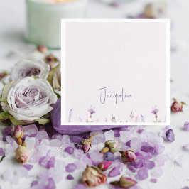 Serviette En Papier Lavande Florale Douche personnalisée