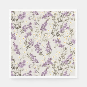 Serviette En Papier Lavande Lilac Design