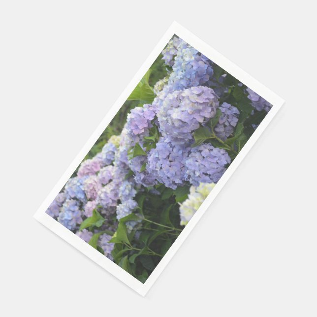 Serviette En Papier Lavande & Lilac Hortensia Hydrangea Fleurs (Coin)