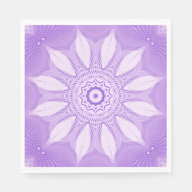 Serviette En Papier Lavender Faux Tulle Design (Devant)