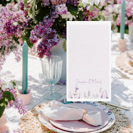Serviette En Papier Lavender Floral Mariage personnalisé