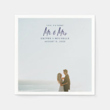 L'avenir M. et Mme Fiançailles photo Napkins