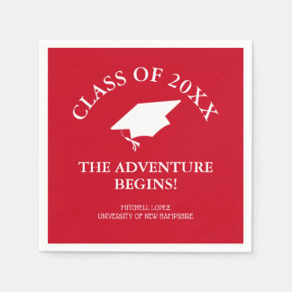 Serviette En Papier L'aventure commence la graduation