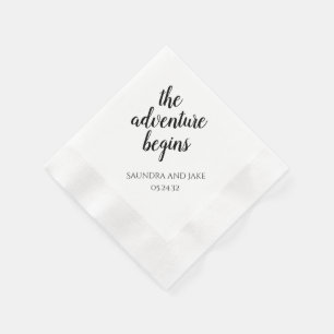 Serviette En Papier L'Aventure Commence Les Serviettes De Mariage Pers
