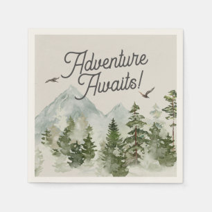 Serviette En Papier l'aventure forestière de bois attend