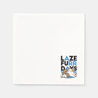 Serviette En Papier Laze Furr Days - Cute Lazy Cats Design