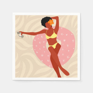 Serviette En Papier Lazy Pool Day