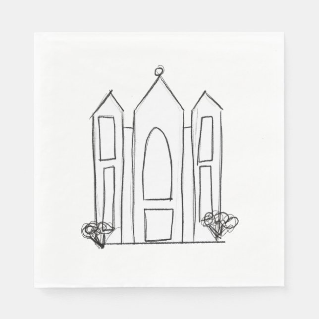 Serviette En Papier LDS Salt Lake City (Devant)