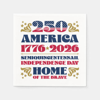 Serviette En Papier Le 250e anniversaire de Stars Stripes