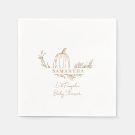 Serviette En Papier Le Baby shower Citrouille de Fall Li