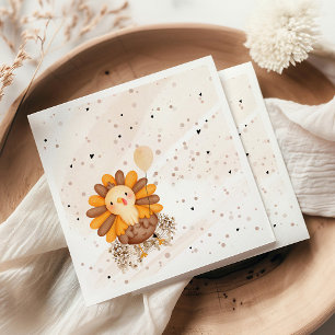 Serviette En Papier Le Baby shower de la petite Turquie Thanksgiving