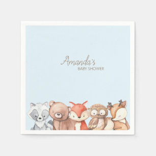 Serviette En Papier Le Baby shower des animaux des bois