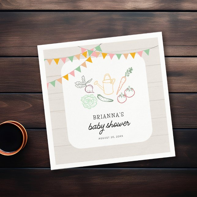 Serviette En Papier Le Baby shower des fermiers cultivés localement (Créateur téléchargé)