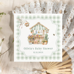 Serviette En Papier Le Baby shower des fermiers cultivés localement
