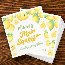 Serviette En Papier Le Baby shower principal de citron de Squeeze de m