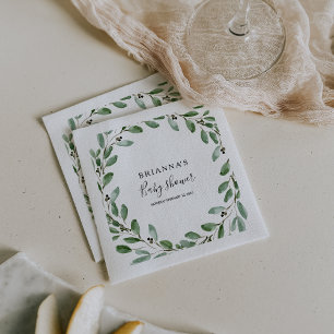 Serviette En Papier Le Baby shower tropical de l'Eucalyptus