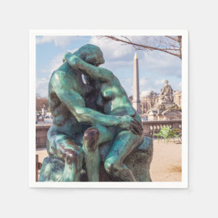 Serviette En Papier Le baiser d'Auguste Rodin aux Tuileries, Paris