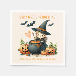 Serviette En Papier Le bébé brasse le baby shower d'Halloween