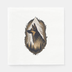 Serviette En Papier Le berger allemand 003