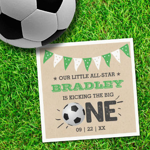 Serviette En Papier Le Big One   Football 1er anniversaire