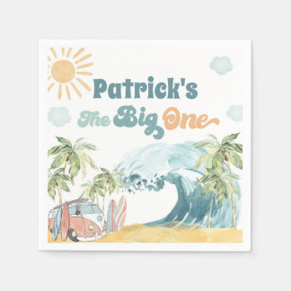Serviette En Papier Le Big ONE Surfing Anniversaire Napkins