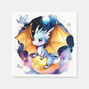 Serviette En Papier Le bon temps : Baby shower de dragon