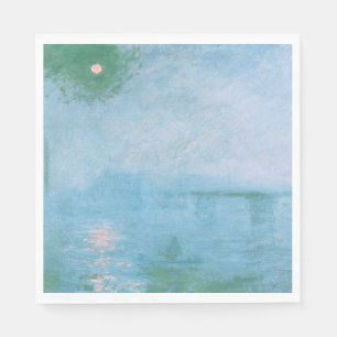 Serviette En Papier Le brouillard sur la Tamise (par Claude Monet)
