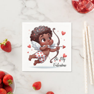 Serviette En Papier Le charme de Cupidon Be My Valentine