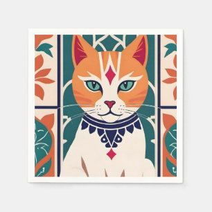 Serviette En Papier Le charme majestueux de Feline