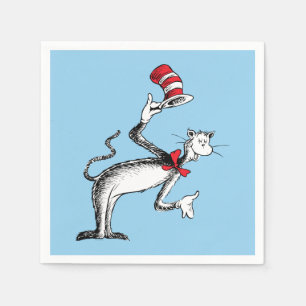 Serviette En Papier Le Chat Chapeauté S'incline