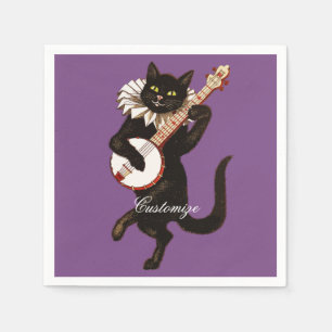 Serviette En Papier Le chat joue à Banjo Thunder Cove