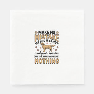 Serviette En Papier Le chien est une famille Rétro typographie retriev