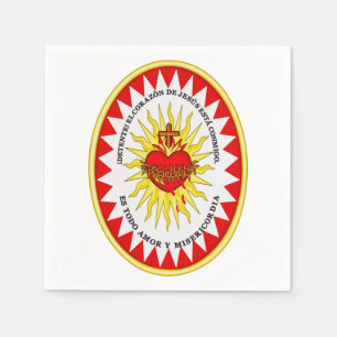 Serviette En Papier Le Coeur le plus sacré de Jésus