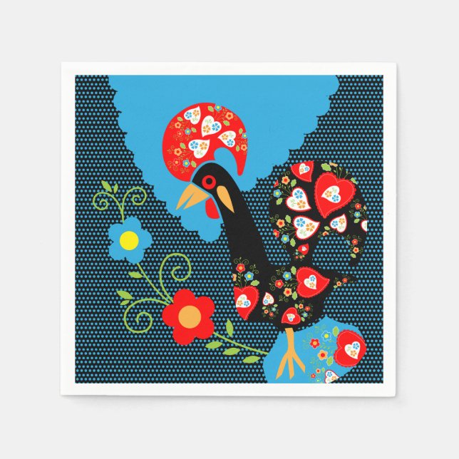 Serviette En Papier Le Coq du Portugal (Devant)