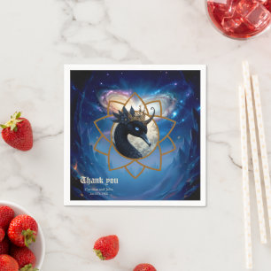 Serviette En Papier Le Cygne qui garde la Lune.