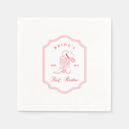 Serviette En Papier Le Dernier rodéo de la mariée