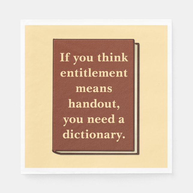 Serviette En Papier Le droit n'est pas un document (Devant)