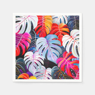 Serviette En Papier Le Foliage Tropical De La Jungle Paradise
