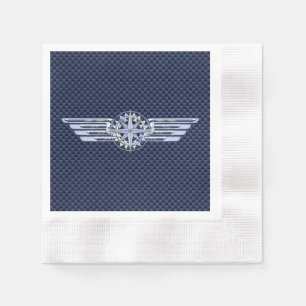 Serviette En Papier Le Général Air Pilot Chrome comme Wings Compass
