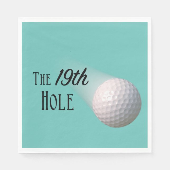 Serviette En Papier Le golf 19th Hole Turquoise (Devant)