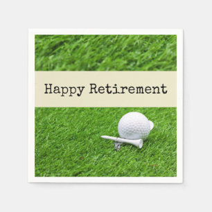 Serviette En Papier Le Golf Une retraite heureuse avec un ballon de go